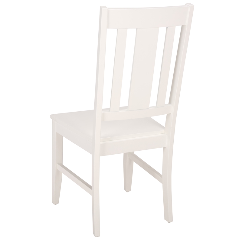 Safavieh Roswitha Wood Slat Back Side Chair in White