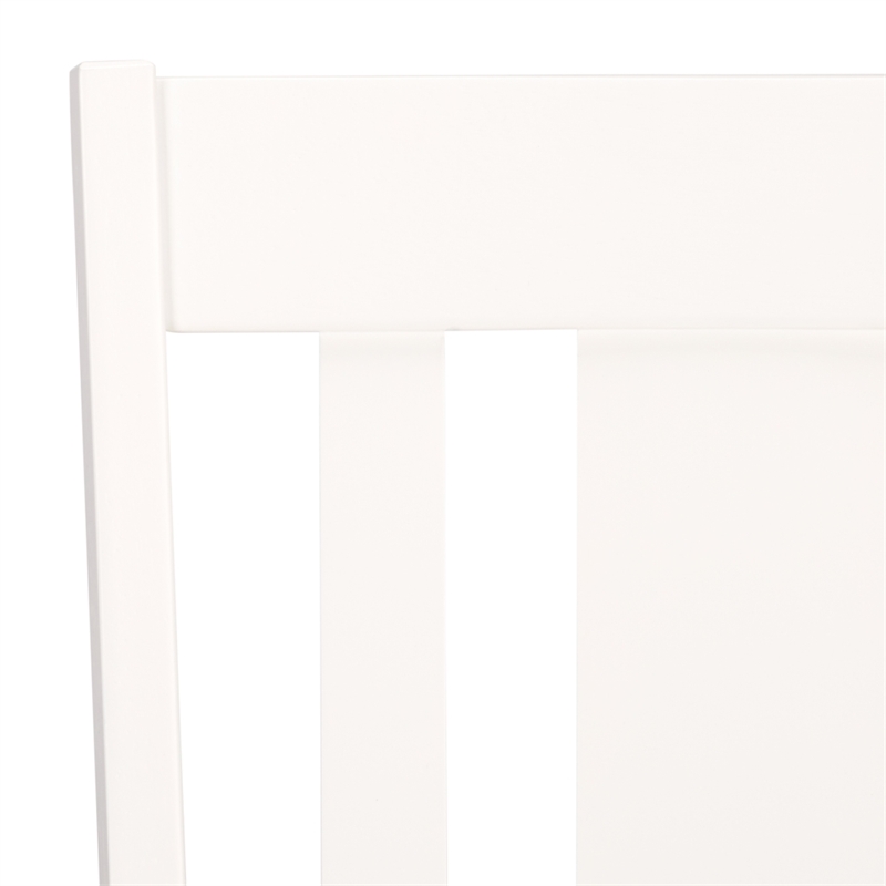 Safavieh Roswitha Wood Slat Back Side Chair in White