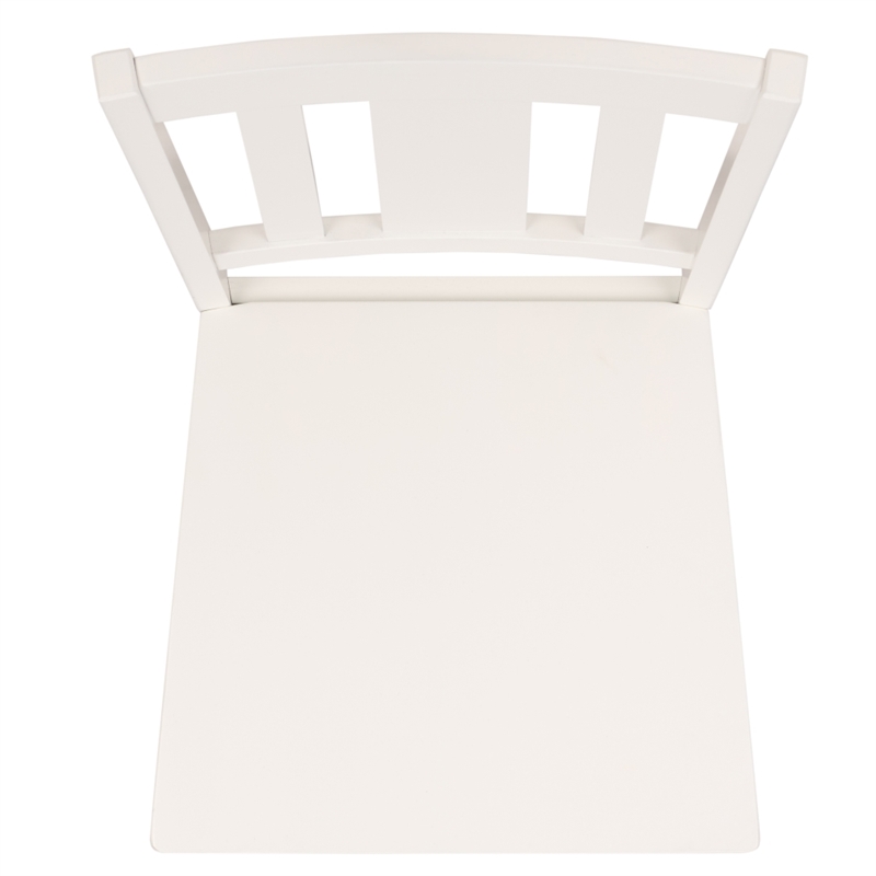 Safavieh Roswitha Wood Slat Back Side Chair in White