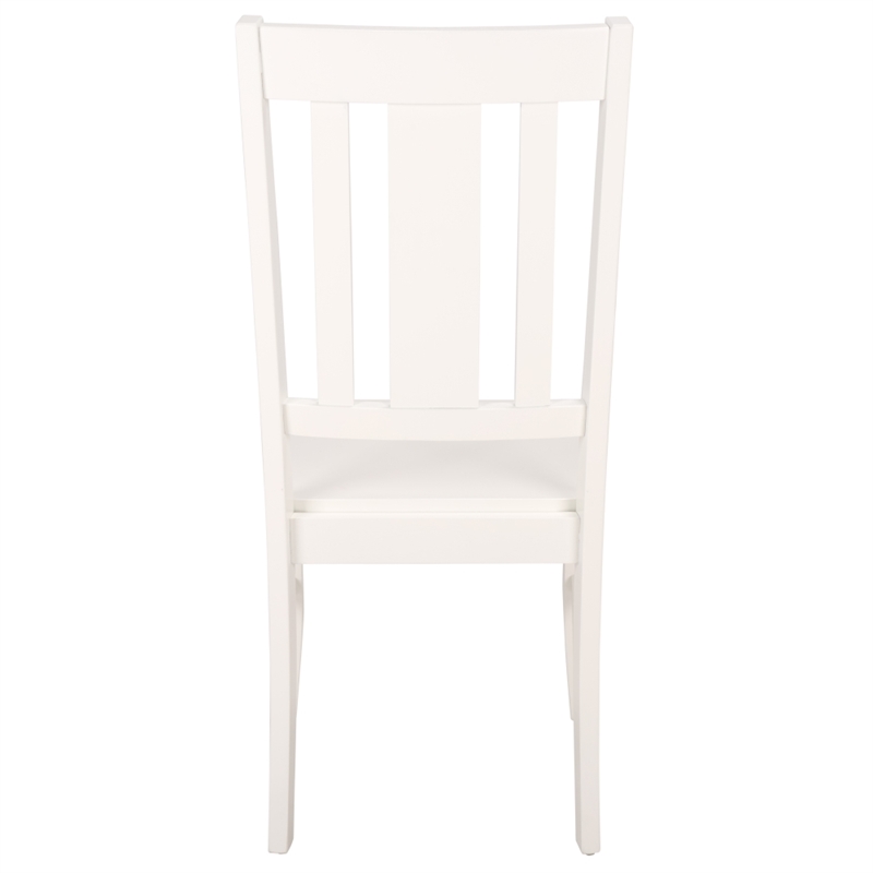 Safavieh Roswitha Wood Slat Back Side Chair in White