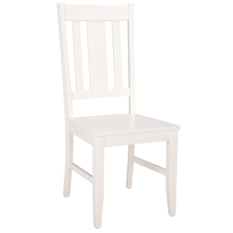 Safavieh Roswitha Wood Slat Back Side Chair in White