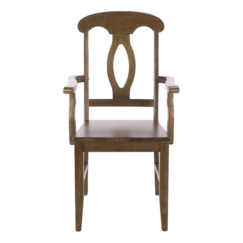 Safavieh Hannelore Wood Arm Chair in Dark Oak