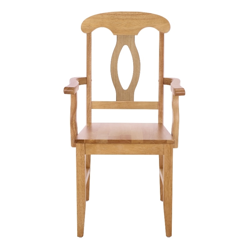 Safavieh Hannelore Wood Arm Chair in Light Oak