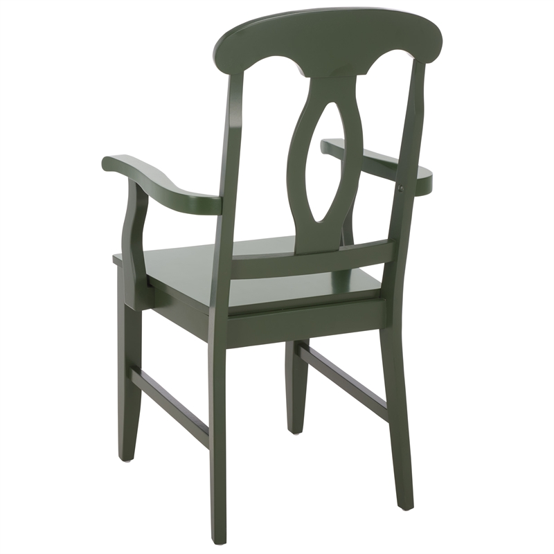 Safavieh Hannelore Wood Arm Chair in Green