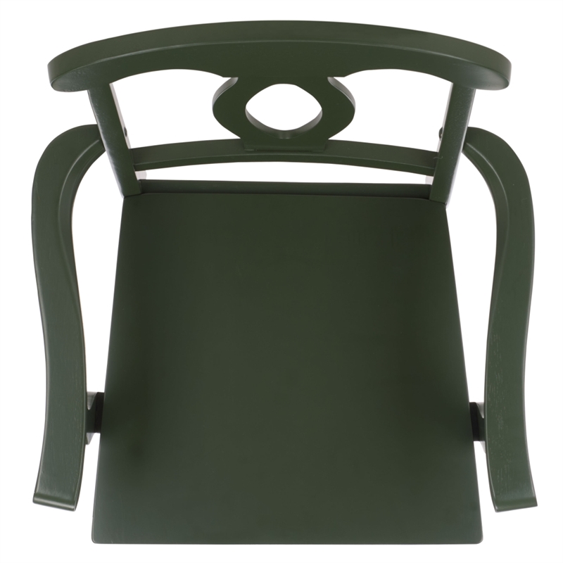 Safavieh Hannelore Wood Arm Chair in Green