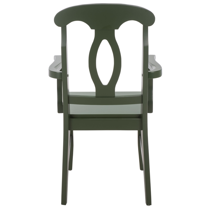 Safavieh Hannelore Wood Arm Chair in Green