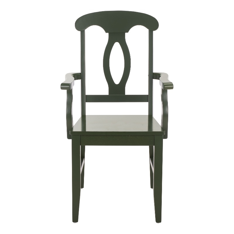 Safavieh Hannelore Wood Arm Chair in Green
