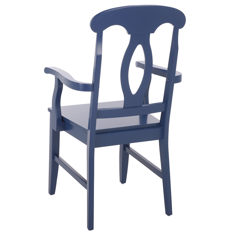 Safavieh Hannelore Wood Arm Chair in Blue