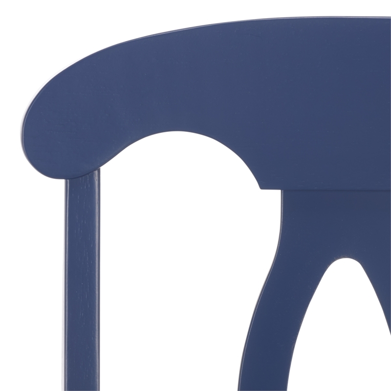 Safavieh Hannelore Wood Arm Chair in Blue