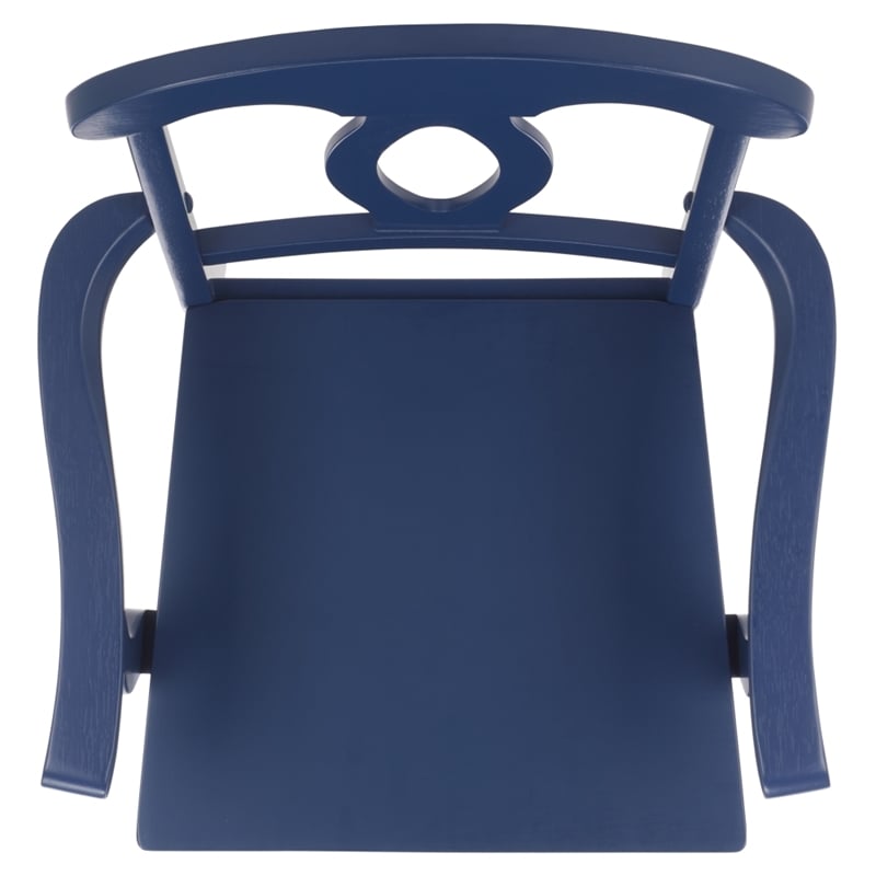 Safavieh Hannelore Wood Arm Chair in Blue