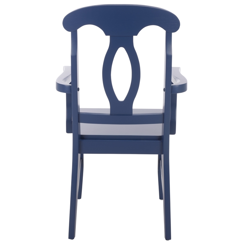 Safavieh Hannelore Wood Arm Chair in Blue