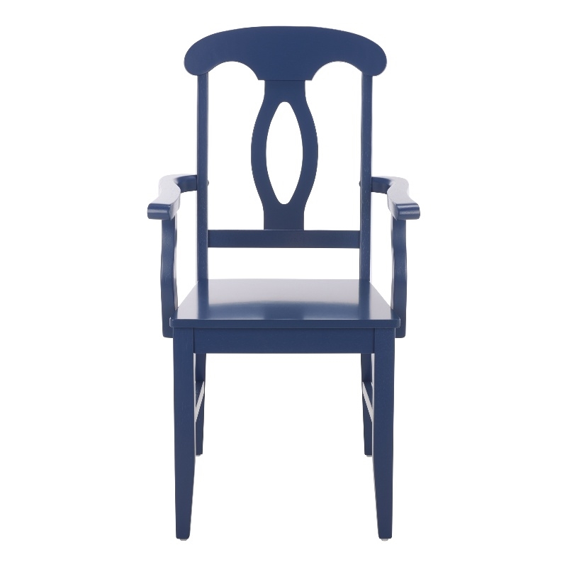 Safavieh Hannelore Wood Arm Chair in Blue