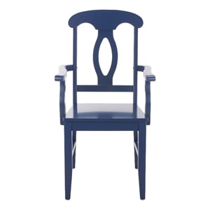 Safavieh Hannelore Wood Arm Chair in Blue