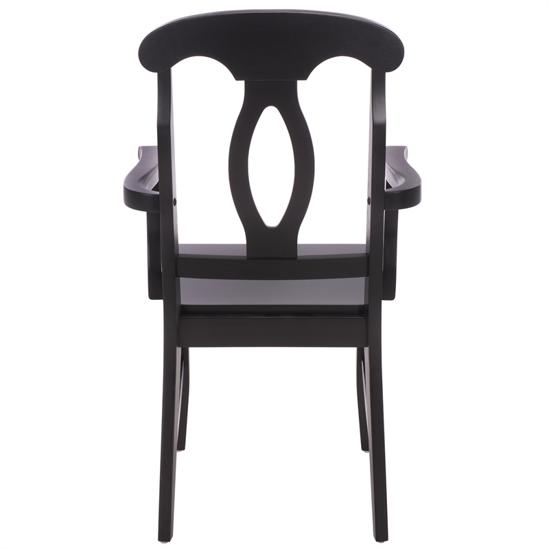 Safavieh Hannelore Wood Arm Chair in Black