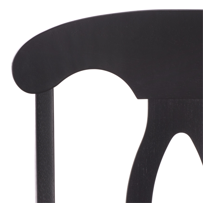 Safavieh Hannelore Wood Arm Chair in Black