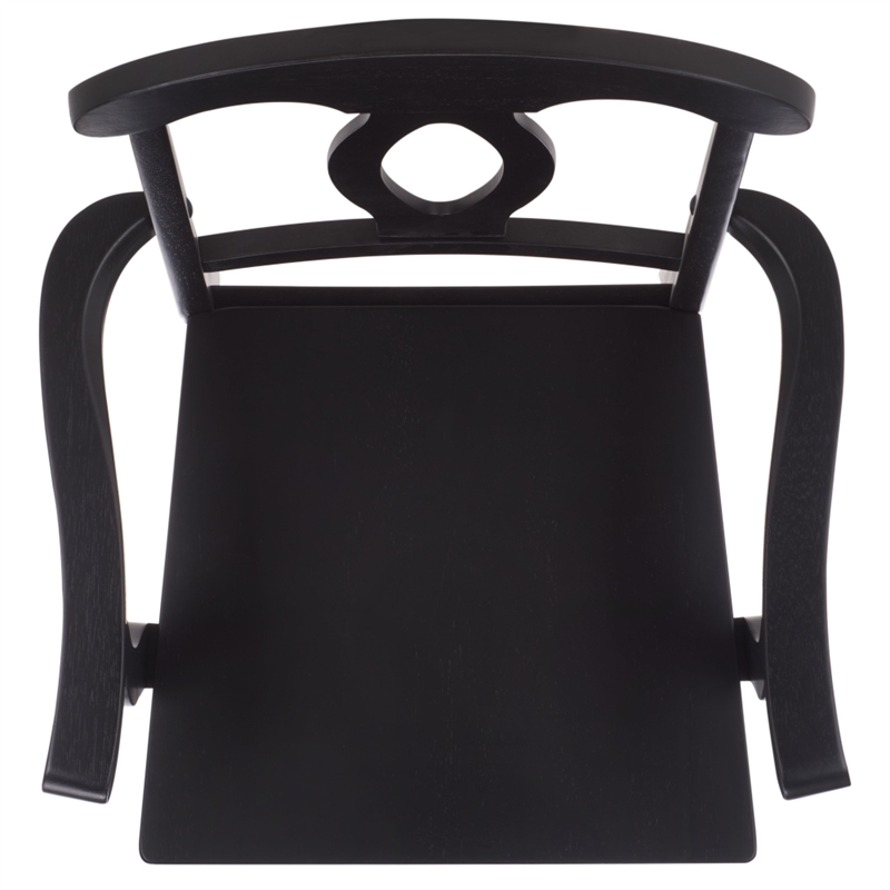 Safavieh Hannelore Wood Arm Chair in Black