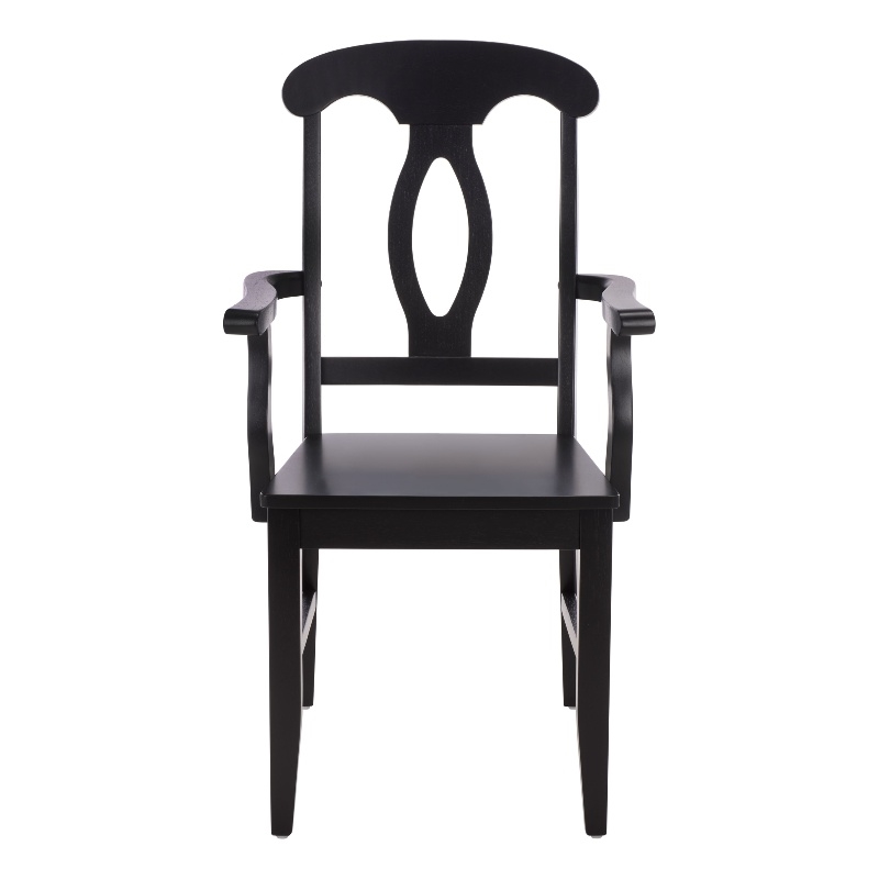 Safavieh Hannelore Wood Arm Chair in Black
