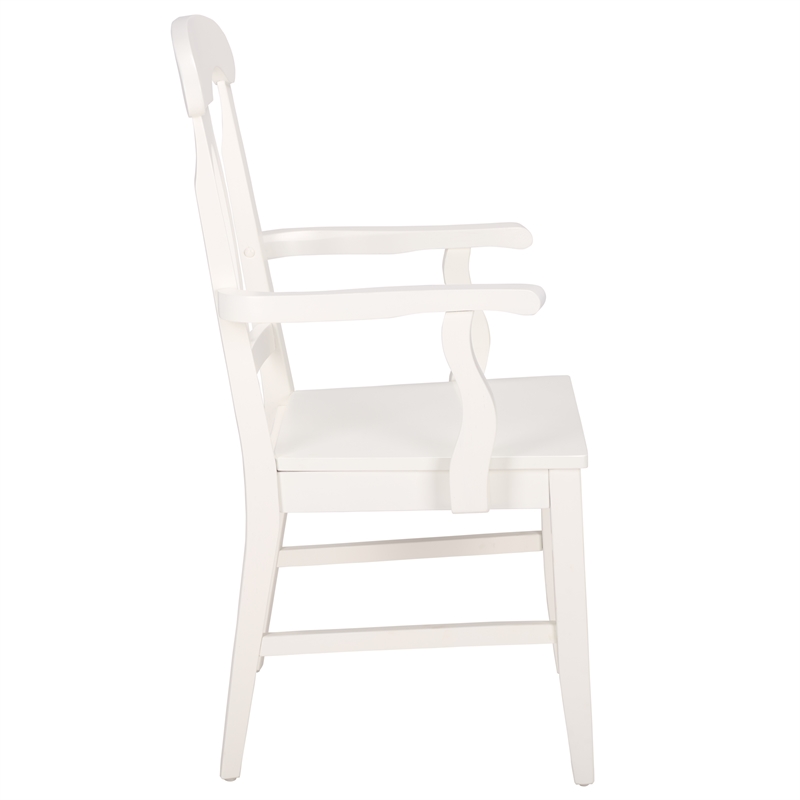 Safavieh Hannelore Wood Arm Chair in White