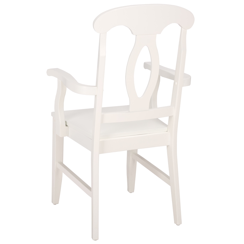 Safavieh Hannelore Wood Arm Chair in White