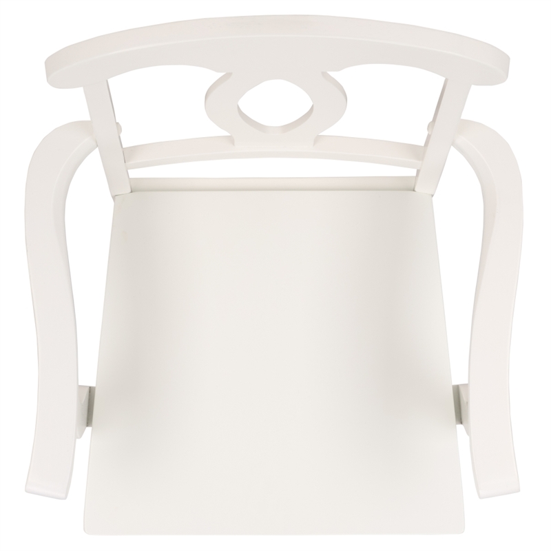 Safavieh Hannelore Wood Arm Chair in White