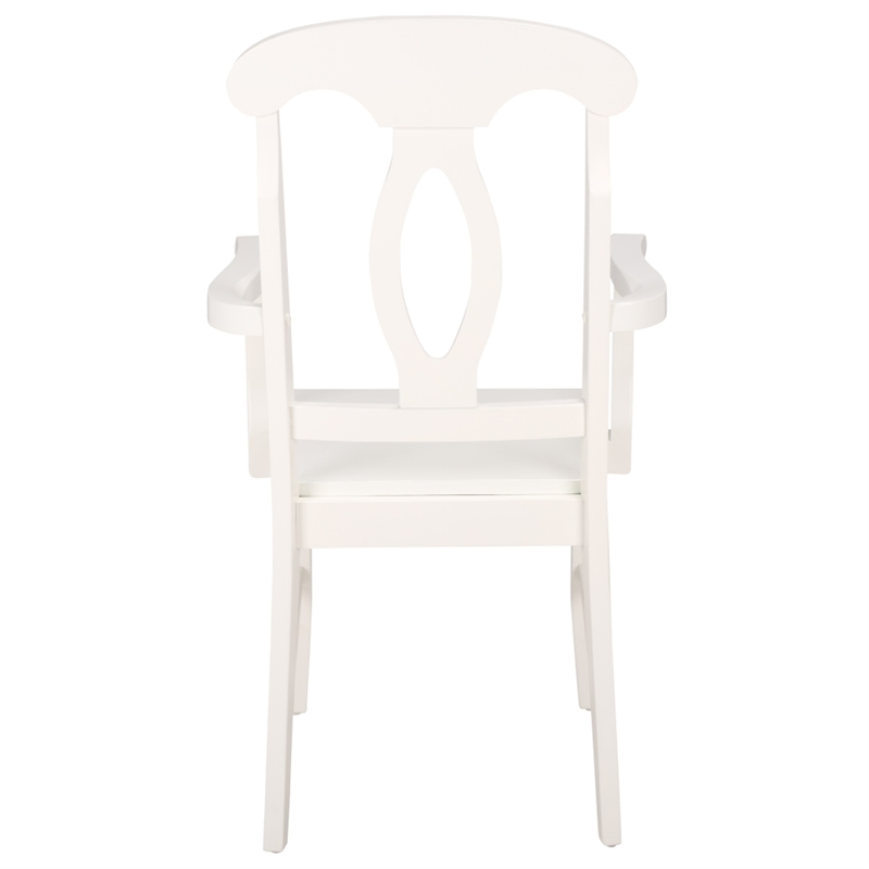 Safavieh Hannelore Wood Arm Chair in White