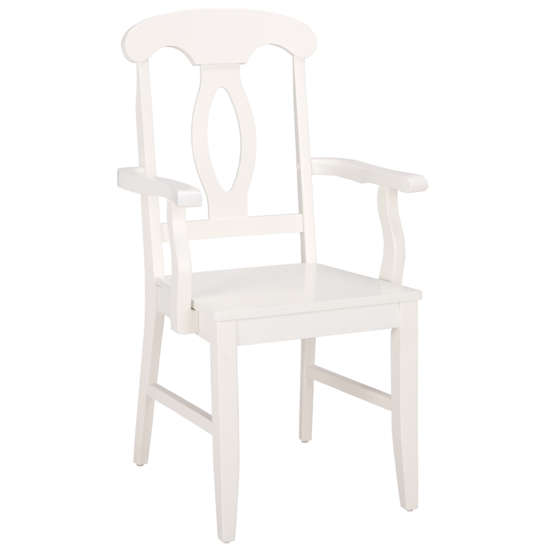 Safavieh Hannelore Wood Arm Chair in White