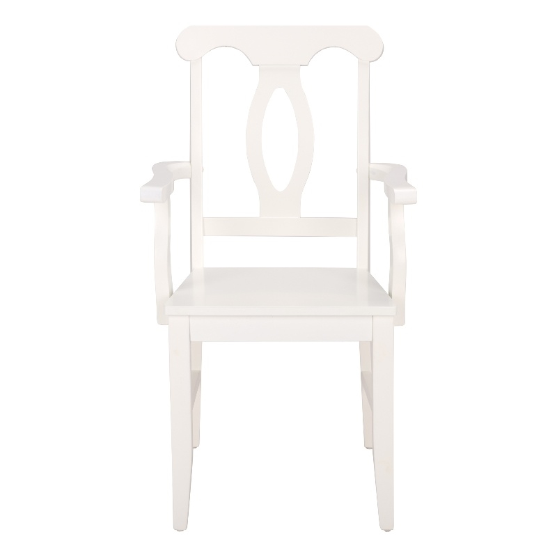 Safavieh Hannelore Wood Arm Chair in White