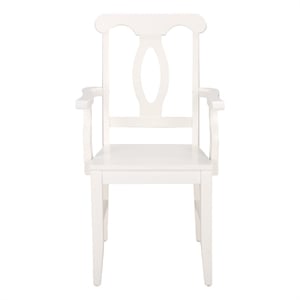 Safavieh Hannelore Wood Arm Chair in White