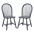 Safavieh Camden Wood Spindle Dining Chair in Navy
