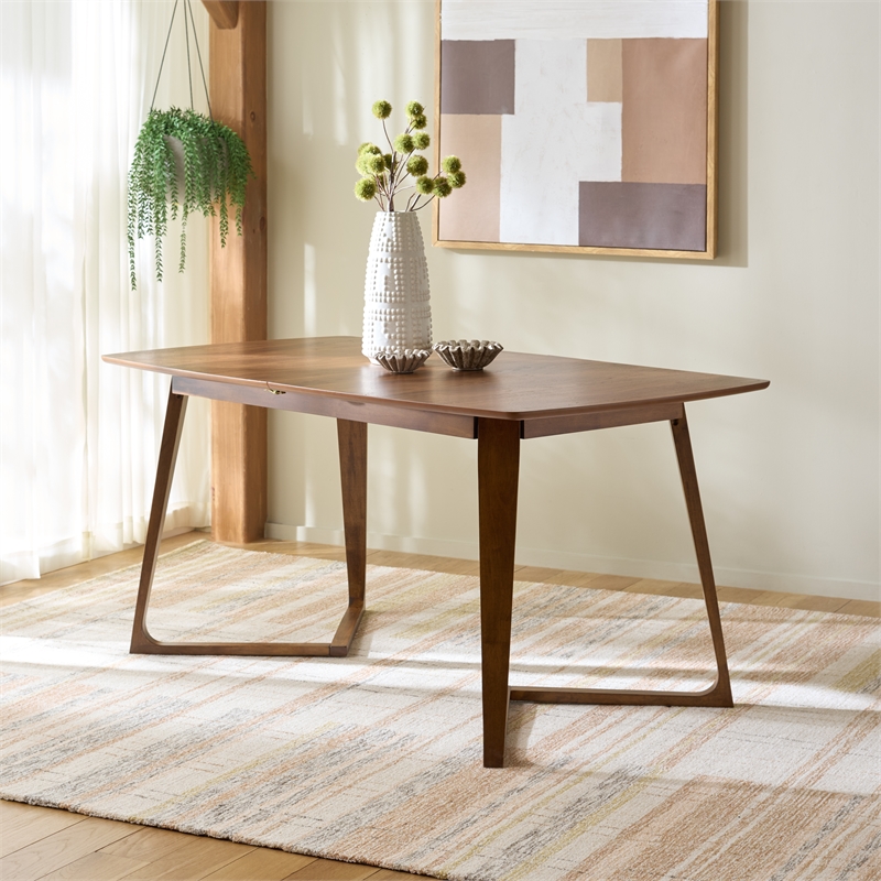 Safavieh Alissa Extendable Wood Dining Table  in Walnut