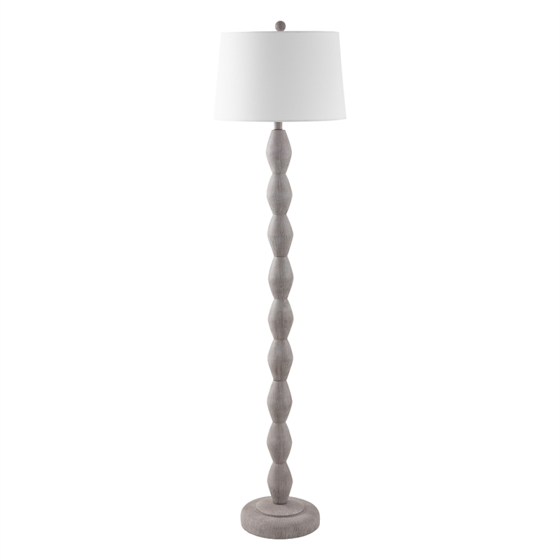 Safavieh Georgia Resin and Fabric Floor Lamp  in Gray