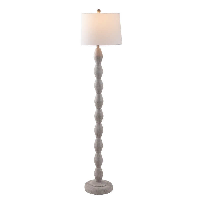 Safavieh Georgia Resin and Fabric Floor Lamp  in Gray