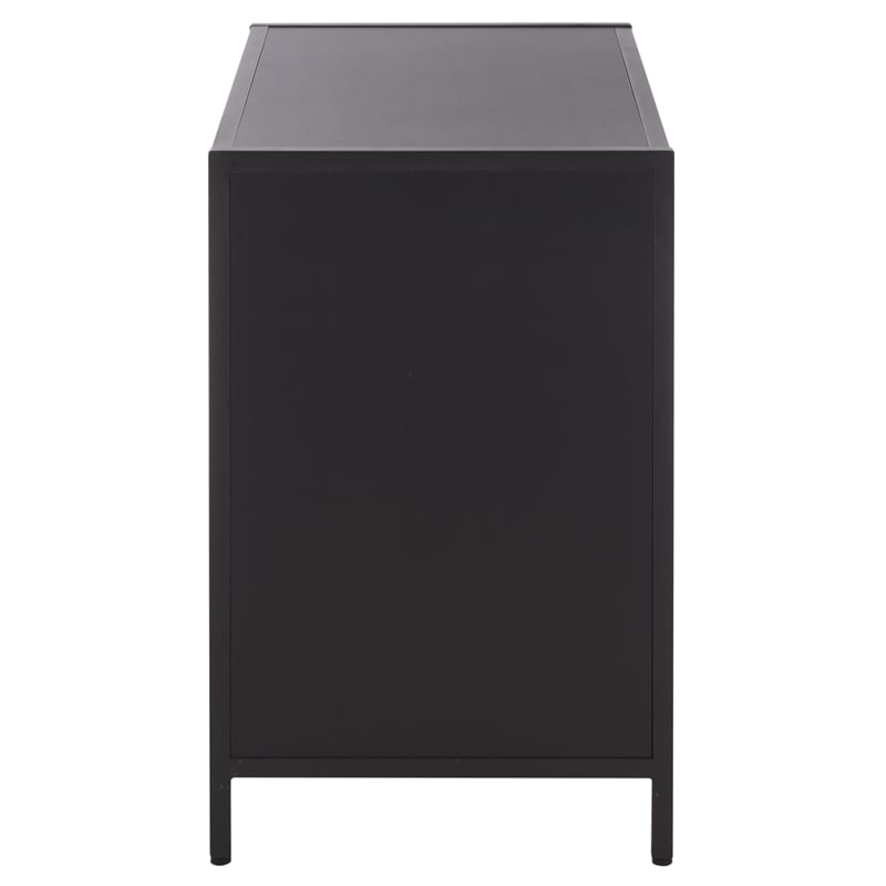 Safavieh Donahue Wood Sideboard/Media Stand in Black / Black