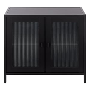 Safavieh Donahue Wood Sideboard/Media Stand in Black / Black