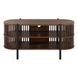Safavieh Marami 1 Shelf Wood and Metal Tv Stand in Walnut / Black