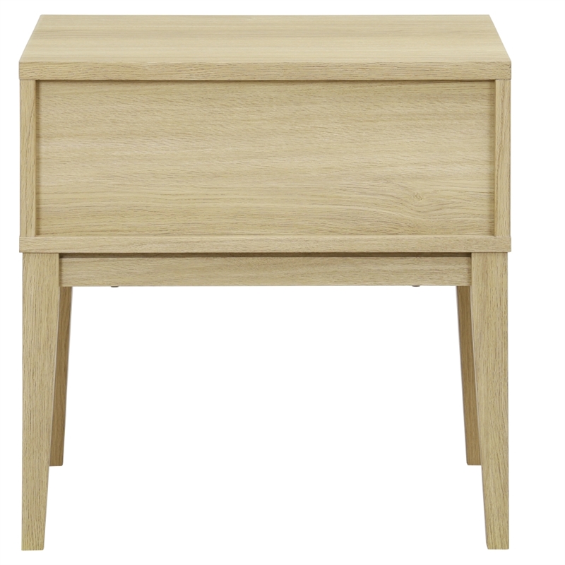 Safavieh Fidia 1 Drawer Wood Nightstand in Light Oak