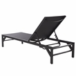 Safavieh Stanley Aluminum Chaise Lounge  in Black / Black