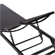 Safavieh Stanley Aluminum Chaise Lounge  in Black / Black
