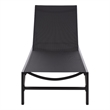 Safavieh Stanley Aluminum Chaise Lounge  in Black / Black