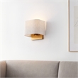 Safavieh Deria Iron and Fabric Wall Sconce in Oatmeal / Gold
