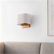 Safavieh Deria Iron and Fabric Wall Sconce in Oatmeal / Gold