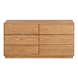 Safavieh Guillermo 6 Drawer Wood Dresser in Natural