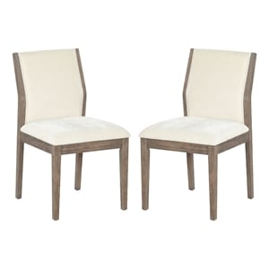 Safavieh Doriella Wood Dining Chair  in Walnut / Beige
