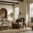Safavieh Randal Chenille and Wood Accent Chair in Brown