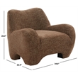 Safavieh Randal Chenille and Wood Accent Chair in Brown