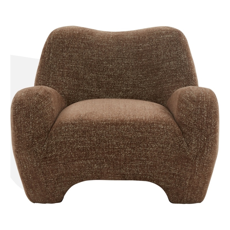 Safavieh Randal Chenille and Wood Accent Chair in Brown