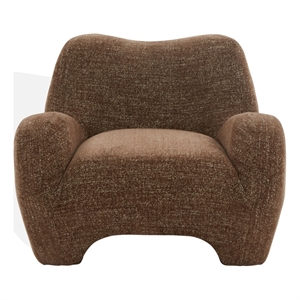 Safavieh Randal Chenille and Wood Accent Chair in Brown