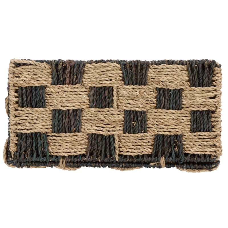 Safavieh Kirstel Seagrass and Metal Basket  in Natural / Brown