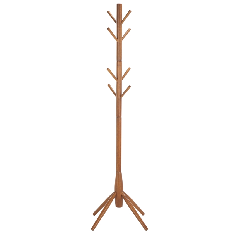 Safavieh Sergius Wood Coat Stand in Brown