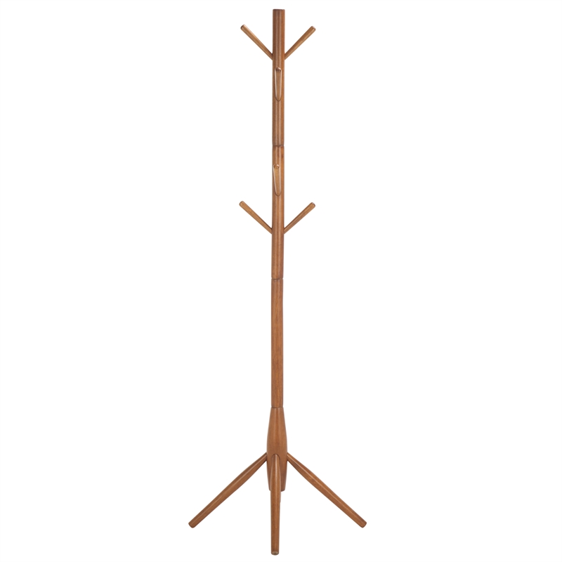 Safavieh Sergius Wood Coat Stand in Brown